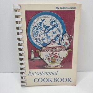 The Hartford Courant Bicentennial Cookbook 1976 Vintage Recipes Spiral Bound CT